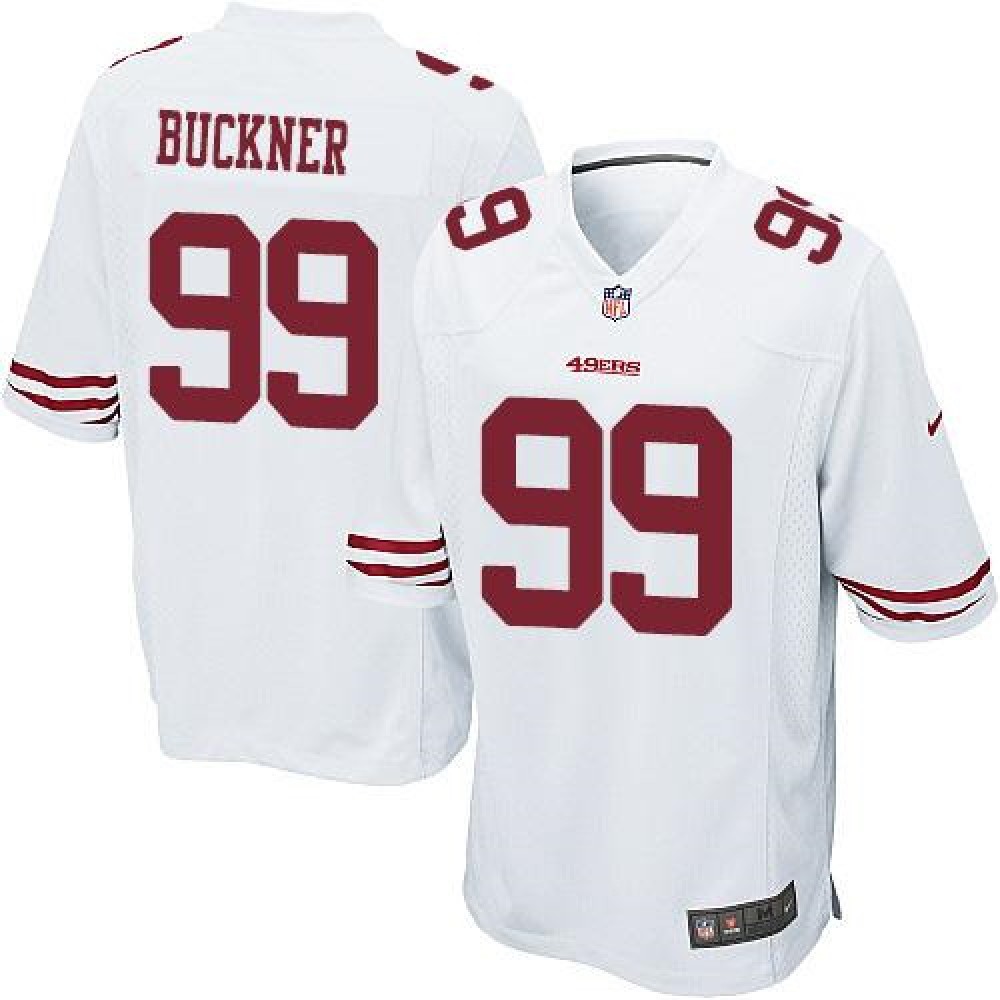 49ers #99 DeForest Buckner White Youth Stitched NFL Elite Jersey