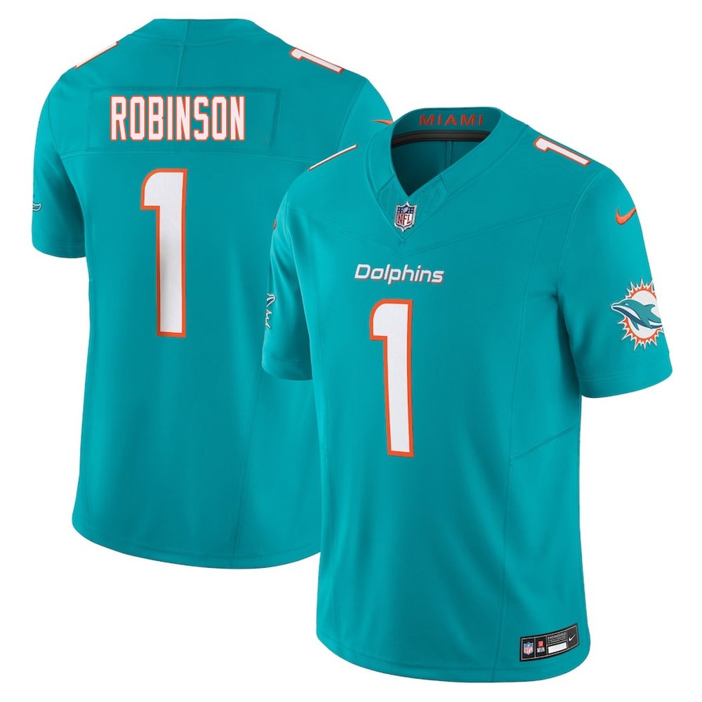 Men's Miami Dolphins Chop RobinsonAqua 2024 NFL Draft First Round Pick Player F.U.S.E. Vapor Untouchable Limited Stitched Football Jersey