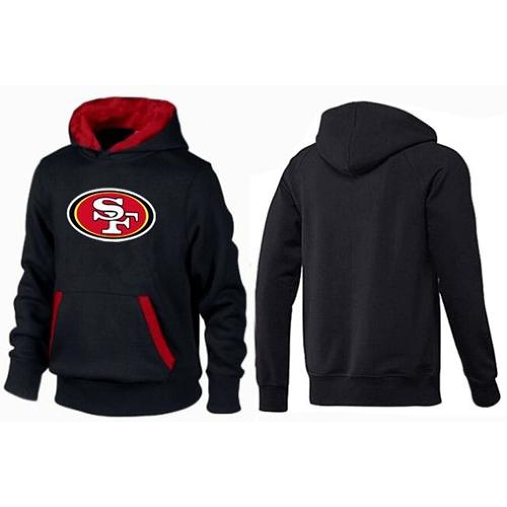 San Francisco 49ers Logo Pullover Hoodie Black & Red