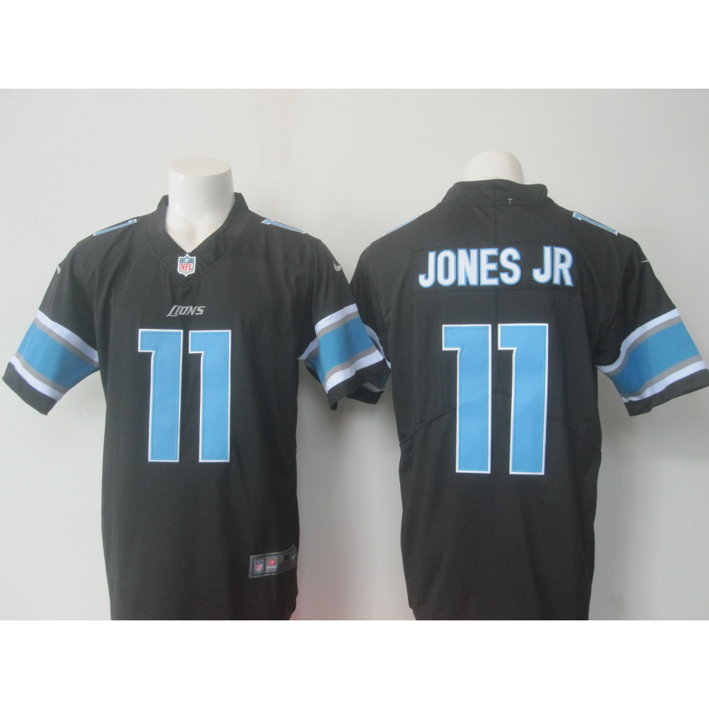 Men'sDetroit Lions #11 Marvin Jones Jr Black Limited Rush Stitched NFL Jersey