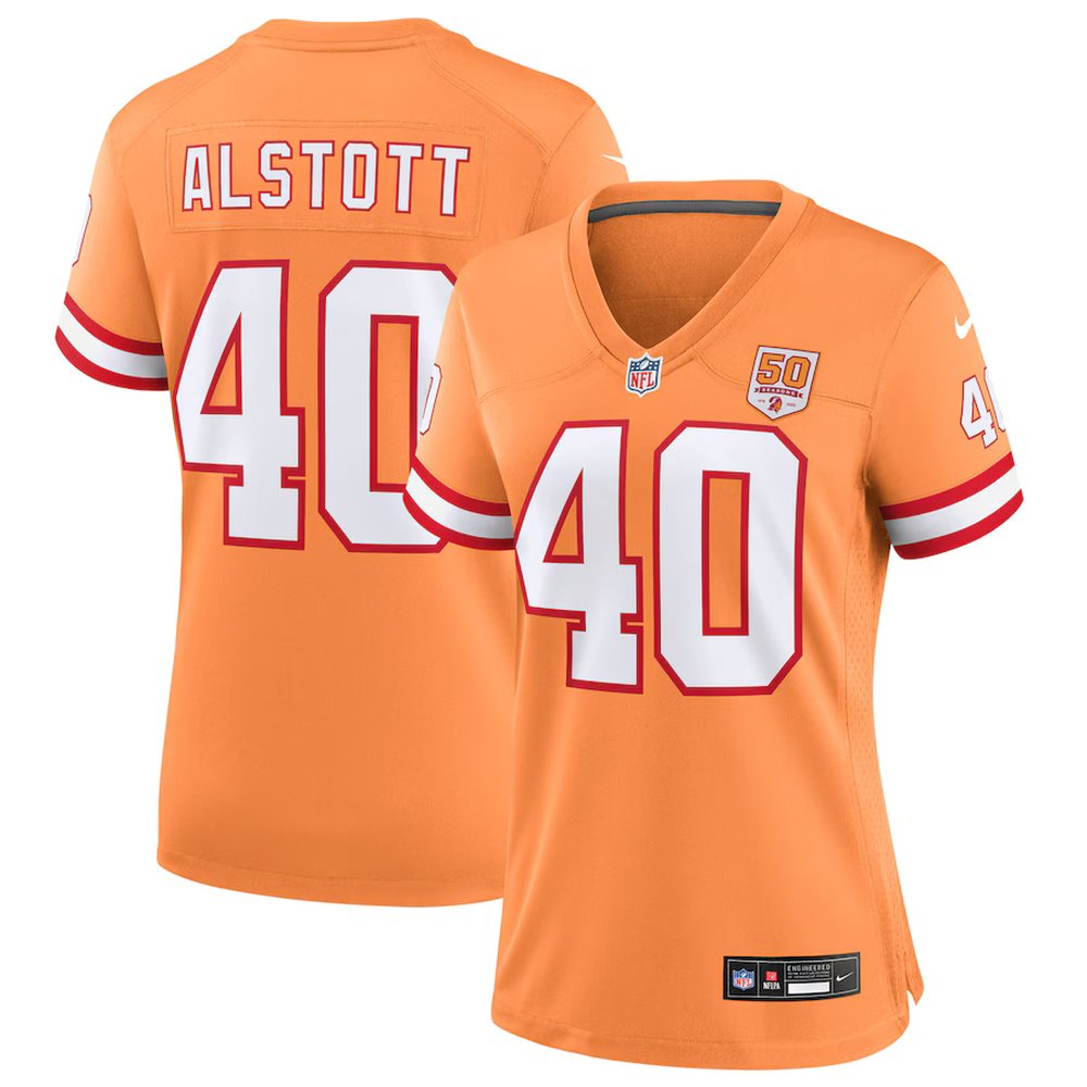 Women's Tampa Bay Buccaneers #40 Mike Alstott Nike Creamsicle 50th Season Game Jersey