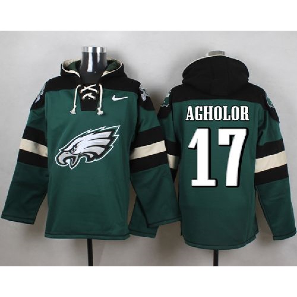 Eagles #17 Nelson Agholor Midnight Green Player Pullover NFL Hoodie