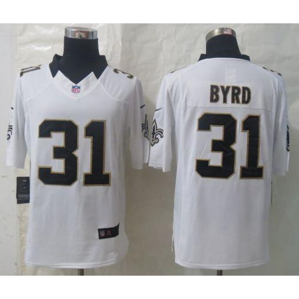 Saints #31 Jairus Byrd White Men's Stitched NFL Limited Jersey