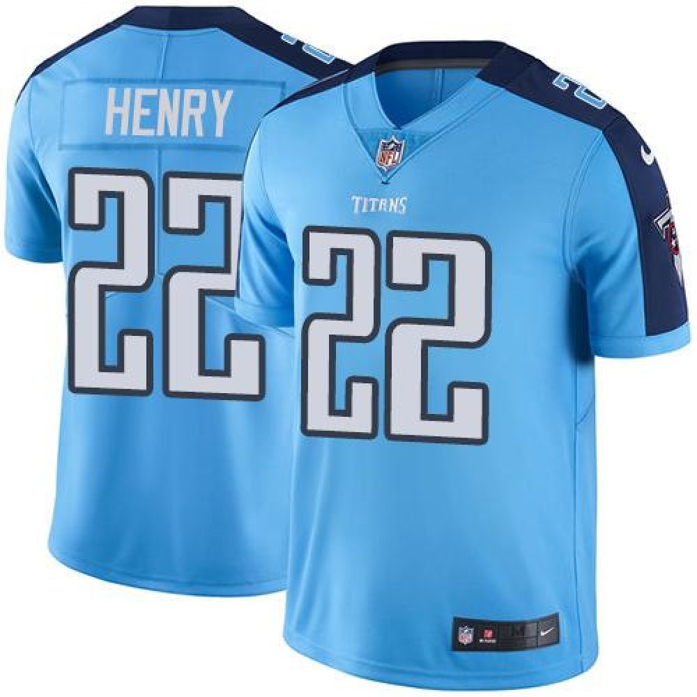 Titans #22 Derrick Henry Light Blue Men's Stitched NFL Limited Rush Jersey