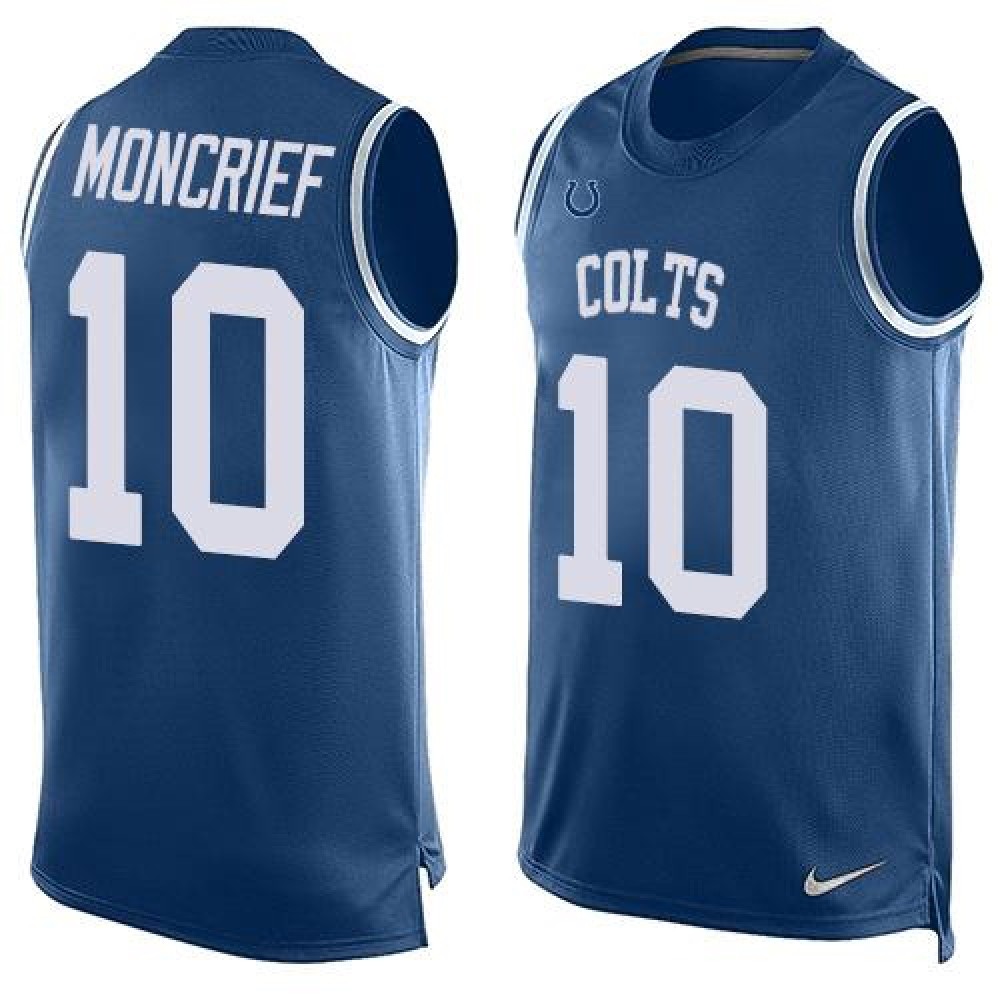 Colts #10 Donte Moncrief Royal Blue Team Color Men's Stitched NFL Limited Tank Top Jersey