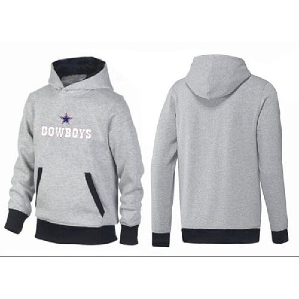 Dallas Cowboys Authentic Logo Pullover Hoodie Grey & Black
