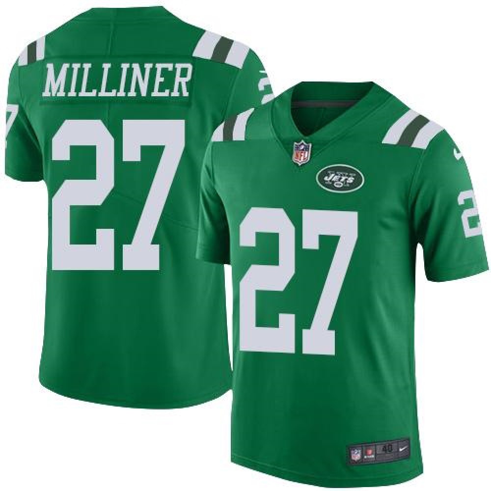 Jets #27 Dee Milliner Green Men's Stitched NFL Elite Rush Jersey