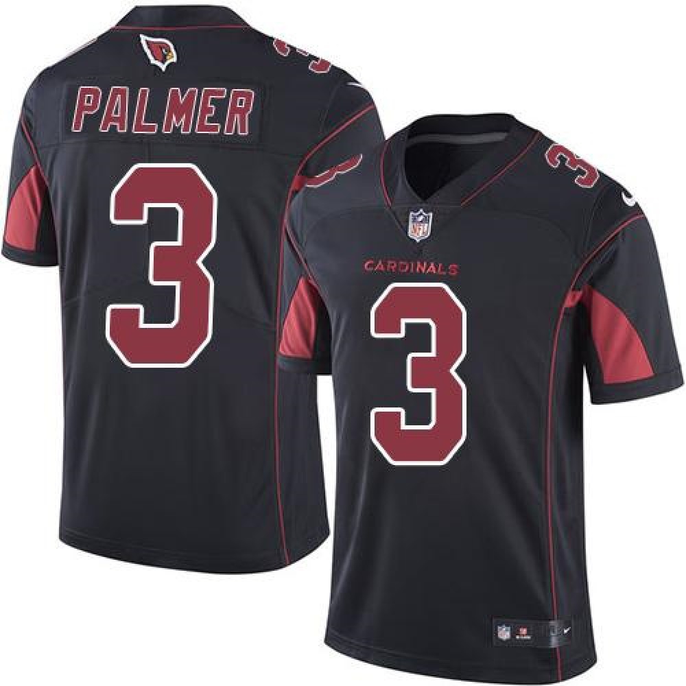 Cardinals #3 Carson Palmer Black Men's Stitched NFL Limited Rush Jersey