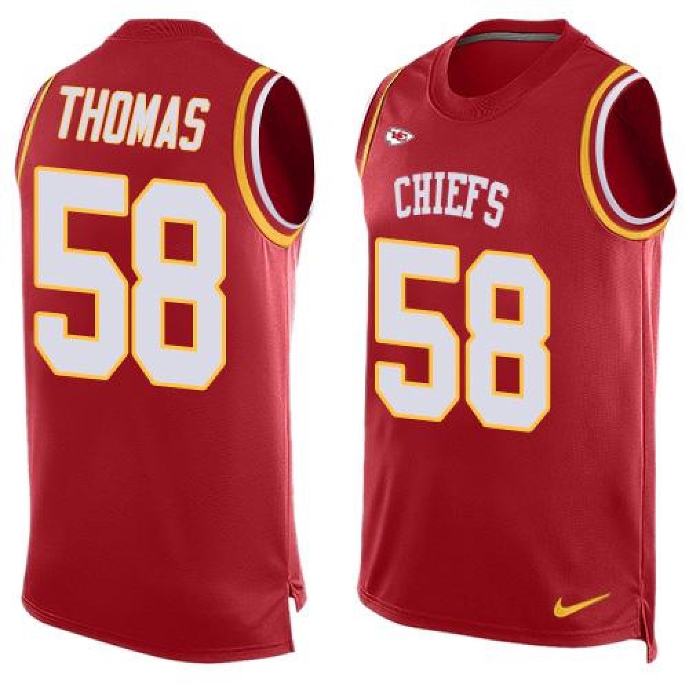 Chiefs #58 Derrick Thomas Red Team Color Men's Stitched NFL Limited Tank Top Jersey