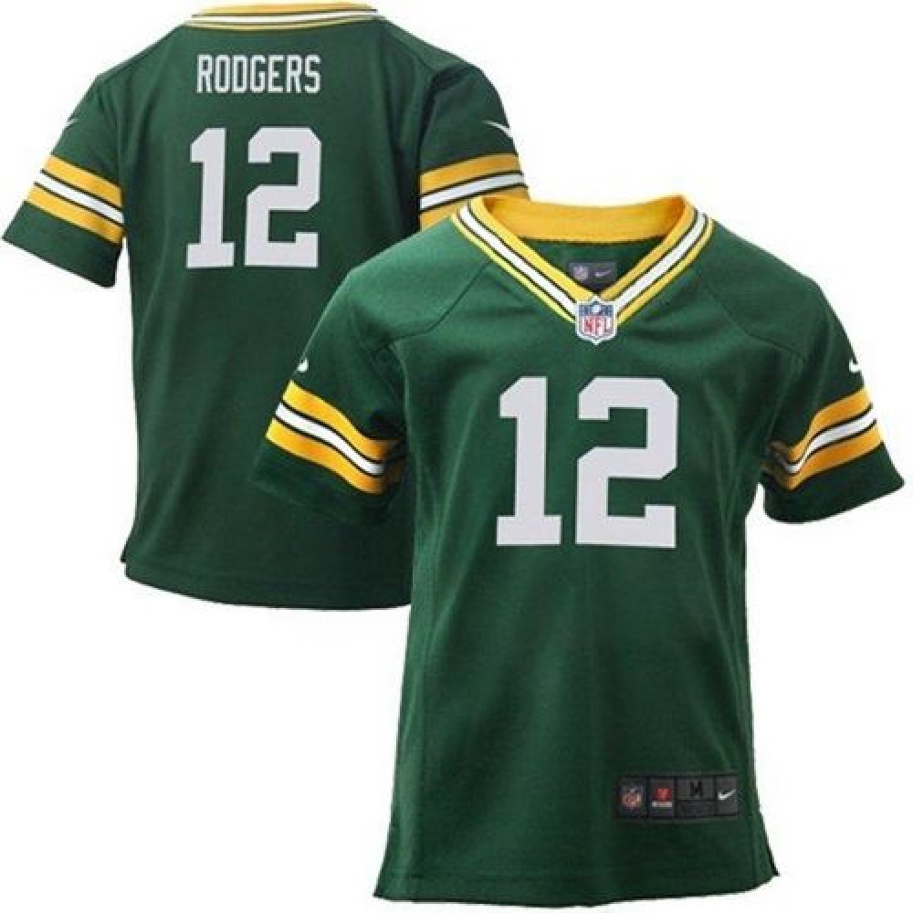 ToddlerPackers #12 Aaron Rodgers Green Team Color Stitched NFL Elite Jersey