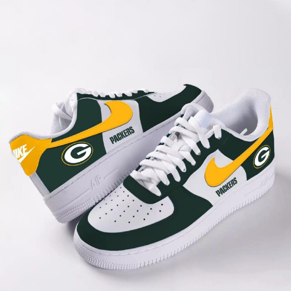 Unisex Nike x NFL Green Bay Packers Custom Air Force 1 Low Team Sneakers