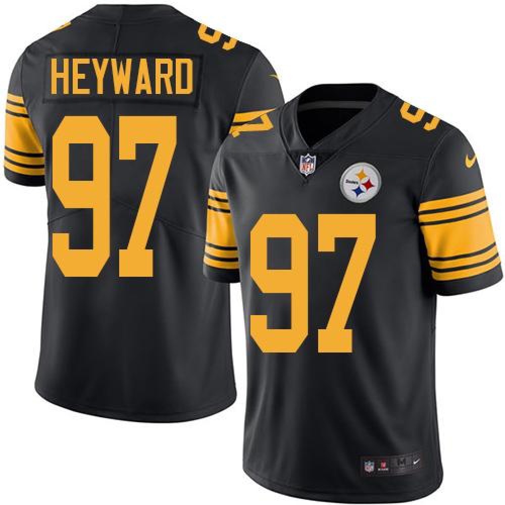 Steelers #97 Cameron Heyward Black Men's Stitched NFL Limited Rush Jersey