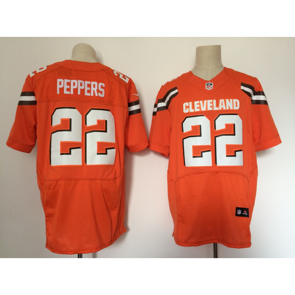 Men'sCleveland Browns #22 Jabrill Peppers Orange Alternate Stitched NFL New Elite Jersey