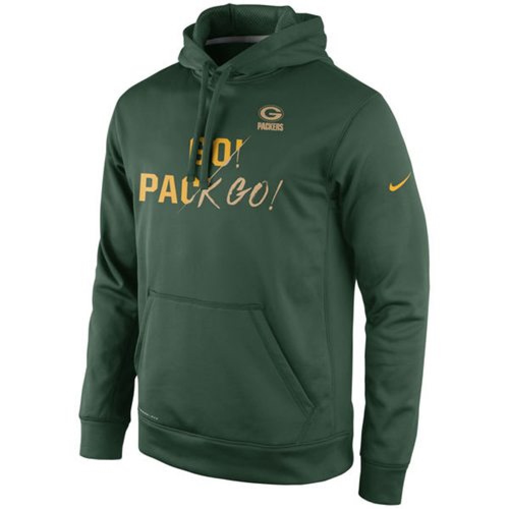 Green Bay PackersGold Collection KO Pullover Performance Hoodie Green