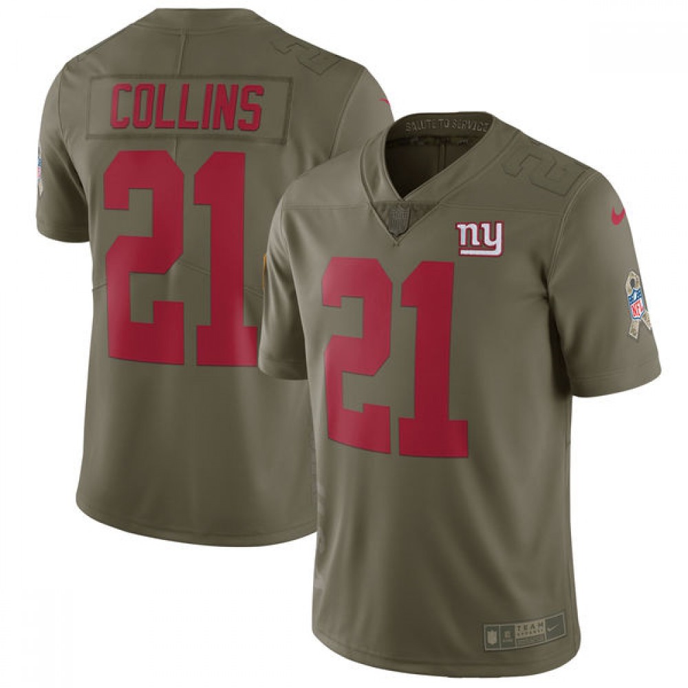 YouthNew York Giants #21 Landon Collins Olive Salute To Service Limited Stitched NFL Jersey