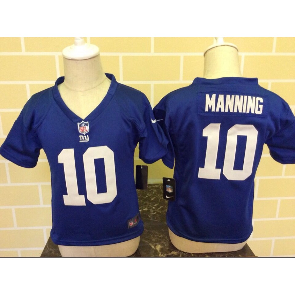 ToddlerNew York Giants #10 Eli Manning Blue Stitched NFL Jersey