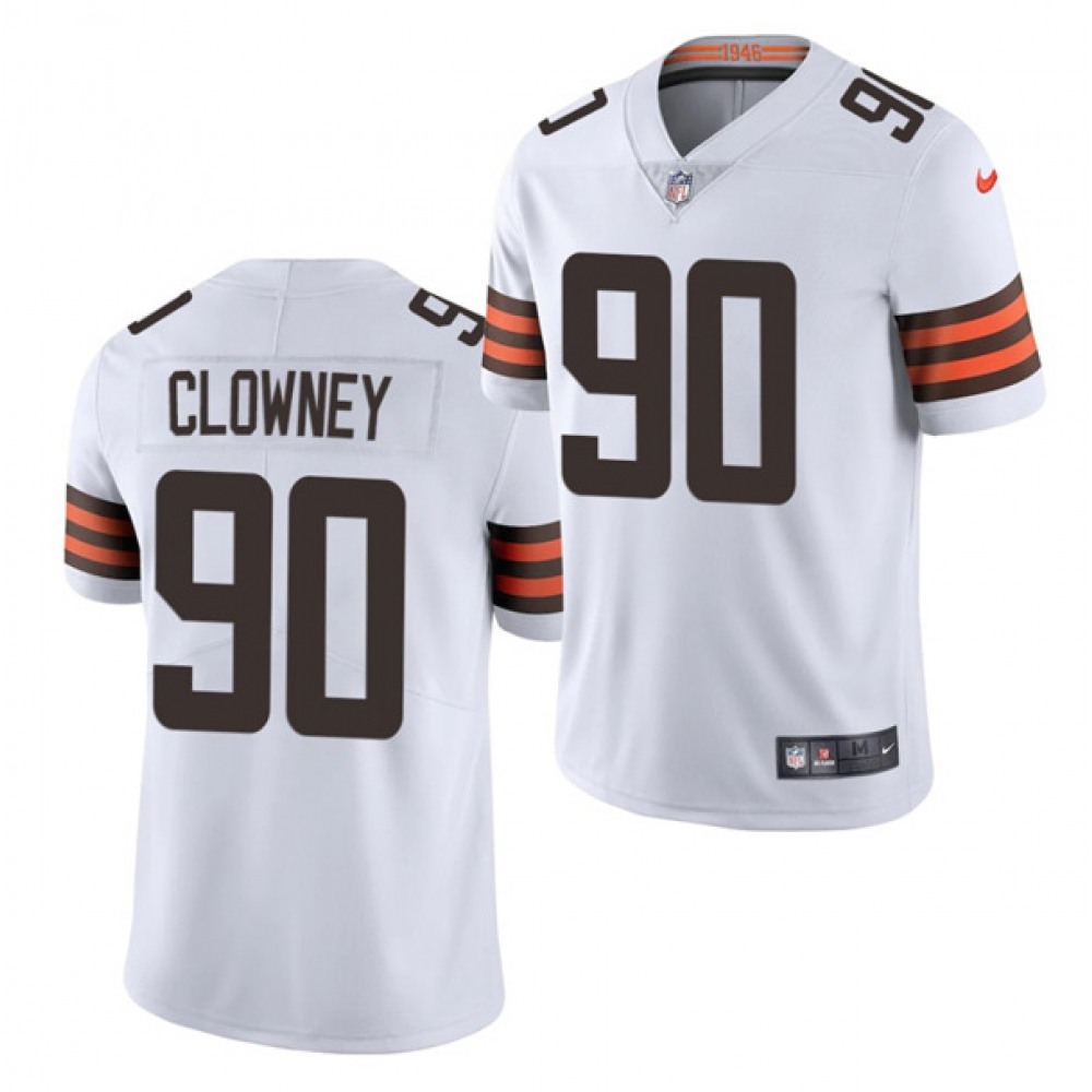 Men's Cleveland Browns #90 Jadeveon Clowney 2021White Vapor Untouchable Limited Stitched NFL Jersey