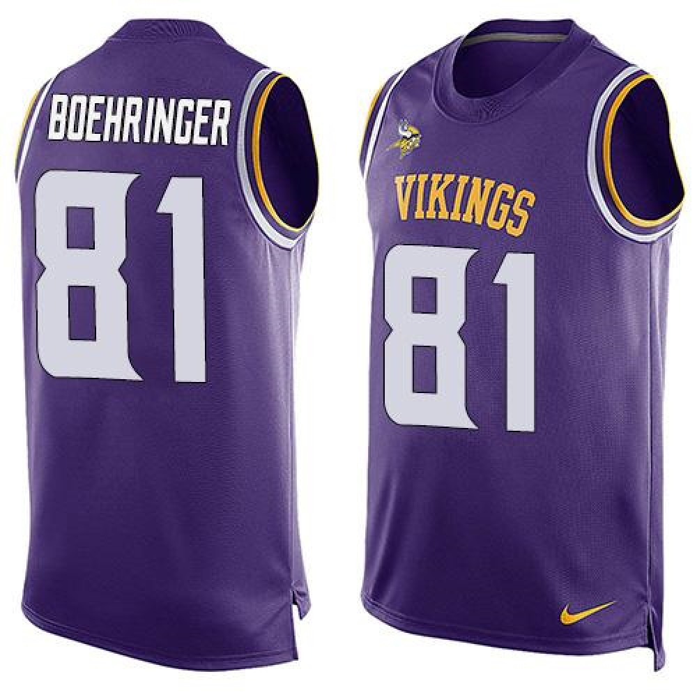 Vikings #81 Moritz Boehringer Purple Team Color Men's Stitched NFL Limited Tank Top Jersey