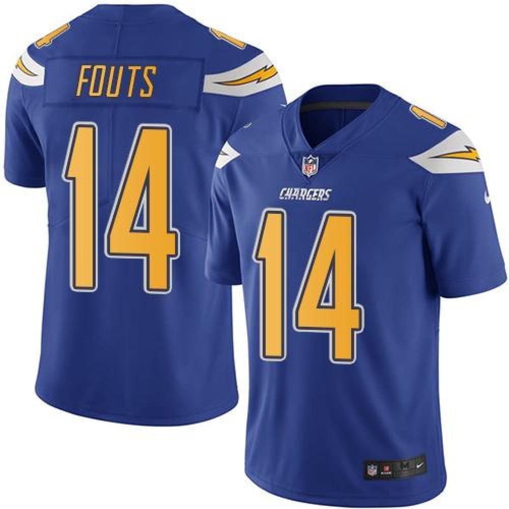 Chargers #14 Dan Fouts Electric Blue Youth Stitched NFL Limited Rush Jersey