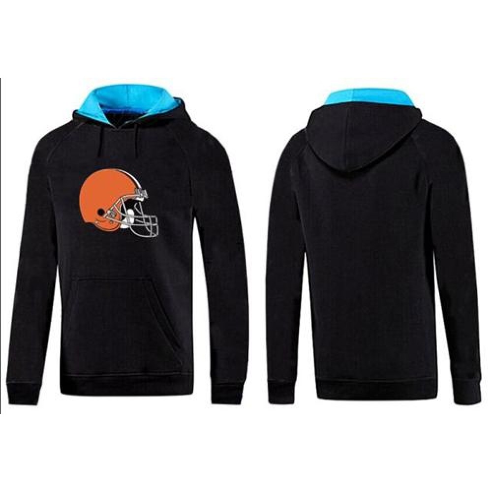 Cleveland Browns Logo Pullover Hoodie Black & Blue