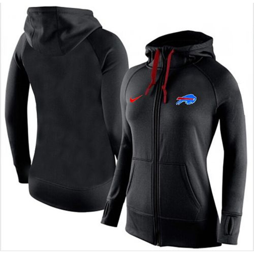 Women'sBuffalo Bills Full-Zip Performance Hoodie Black