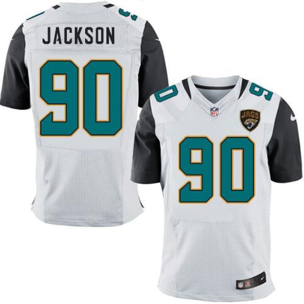 Jaguars #90 Malik Jackson White Men's Stitched NFL Elite Jersey