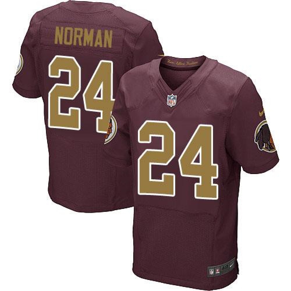 Redskins #24 Josh Norman Burgundy Red Alternate Men's Stitched NFL 80TH Throwback Elite Jersey