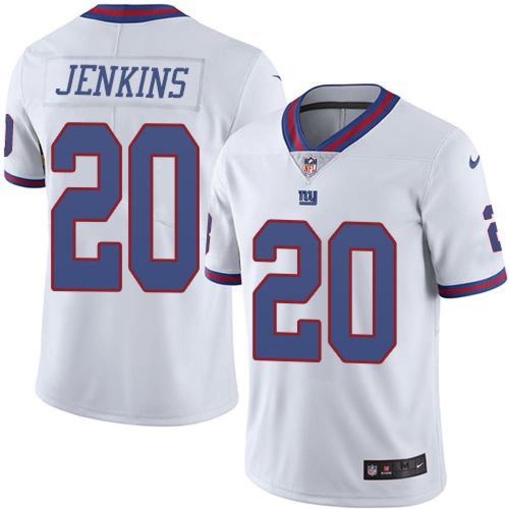Giants #20 Janoris Jenkins White Men's Stitched NFL Limited Rush Jersey