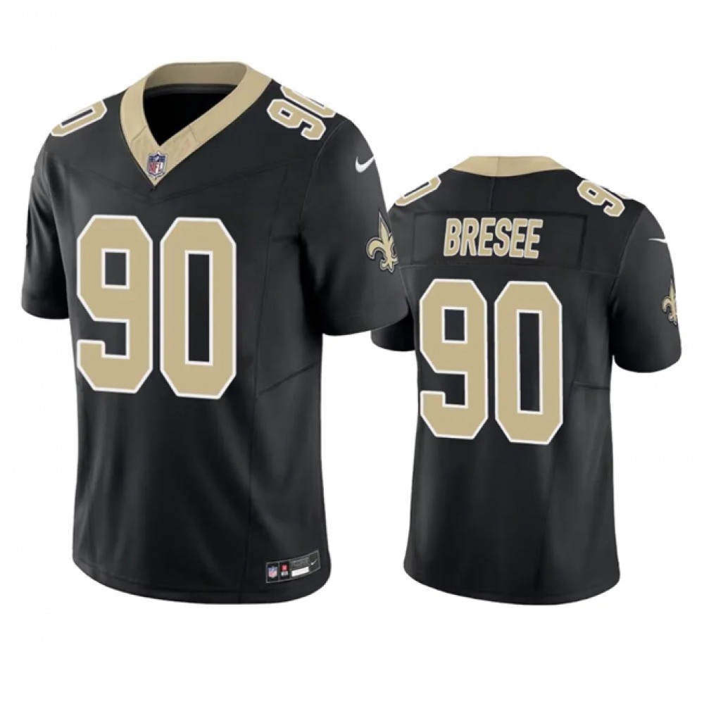 Men's New Orleans Saints #90 Bryan Bresee Black 2023 F.U.S.E. Vapor Untouchable Limited Stitched Jersey