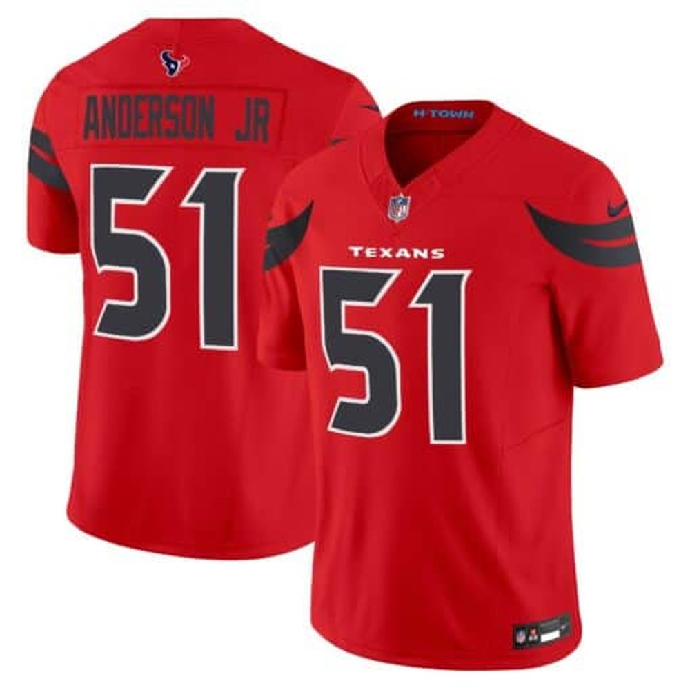 Men'sWill Anderson Jr. Red Houston Texans #51 2nd Alternate Vapor F.U.S.E. Limited Jersey