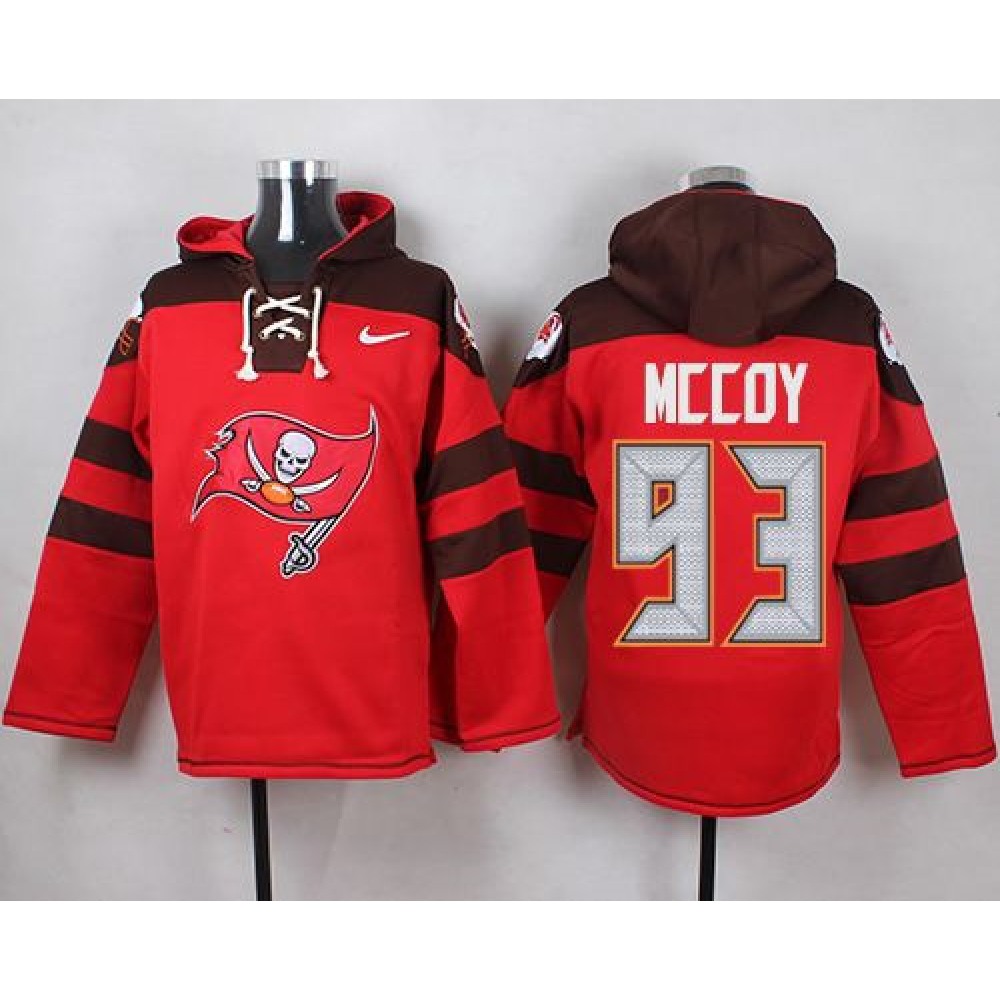 Buccaneers #93 Gerald McCoy Red Player Pullover NFL Hoodie