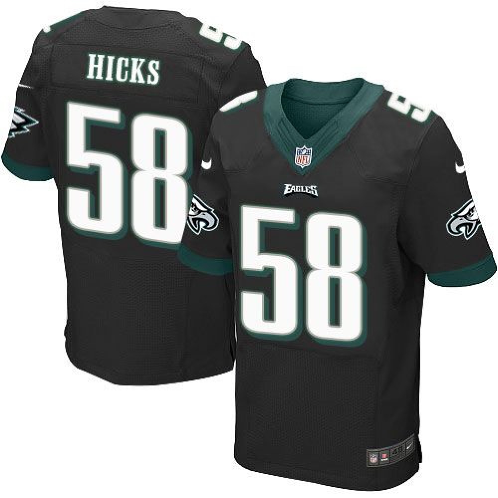Eagles #58 Jordan Hicks Black Alternate Men's Stitched NFL New Elite Jersey