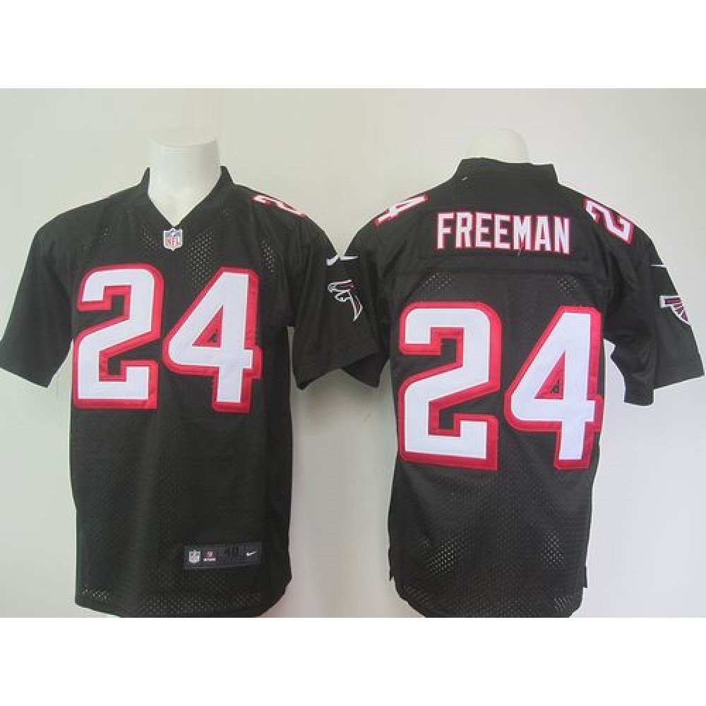 Falcons #24 Devonta Freeman Black Alternate Men's Stitched NFL Elite Jersey