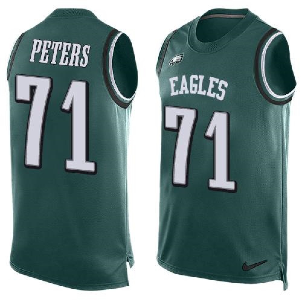 Eagles #71 Jason Peters Midnight Green Team Color Men's Stitched NFL Limited Tank Top Jersey