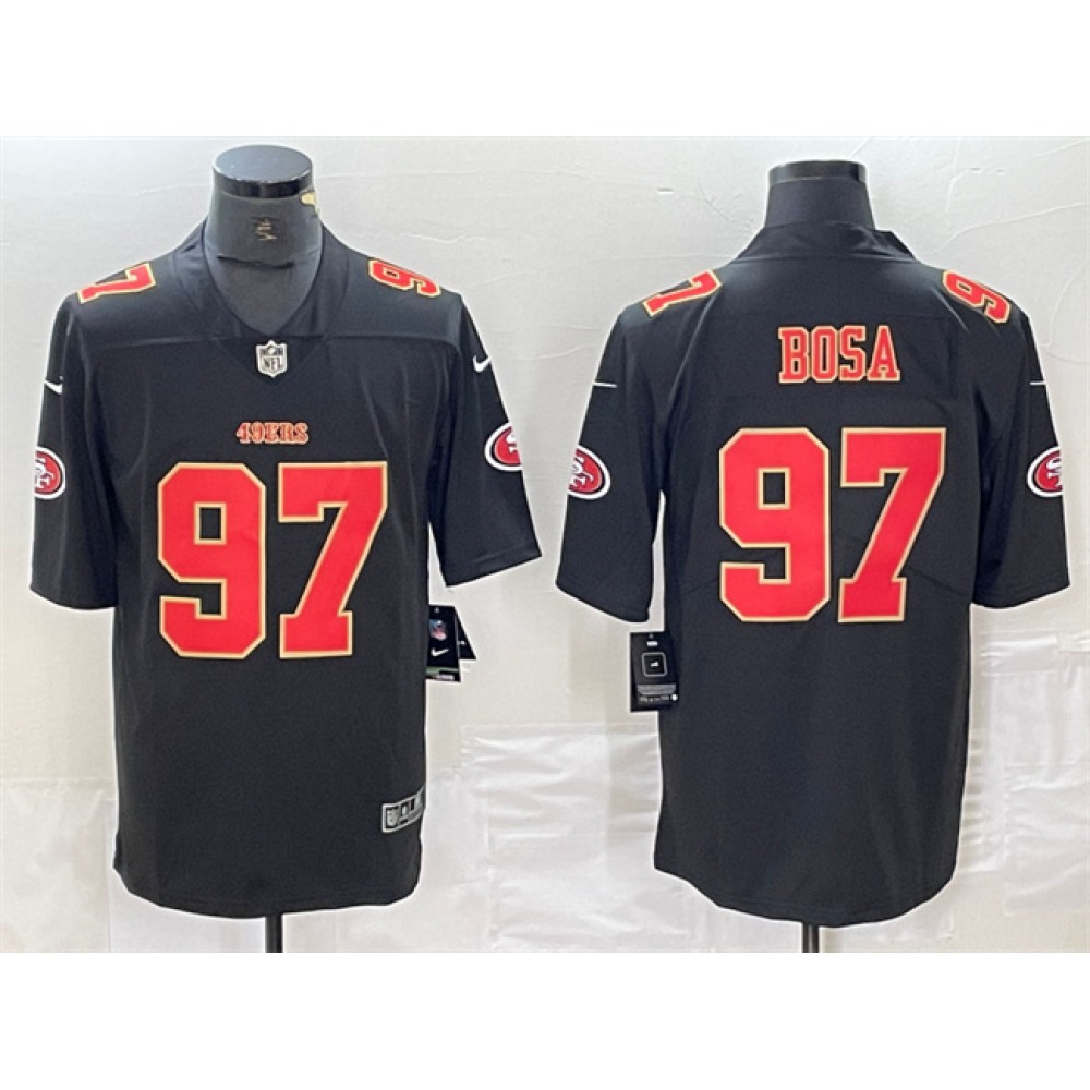 Men's San Francisco 49ers #97 Nick Bosa Black Vapor Untouchable Limited Stitched Jersey