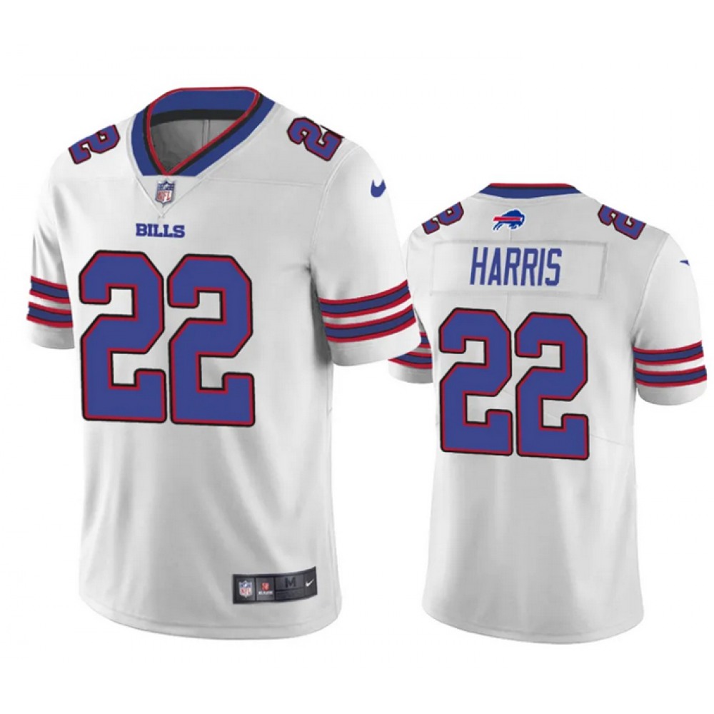 Men's Buffalo Bills #22 Damien Harris WhiteVapor Untouchable Limited Stitched Jersey