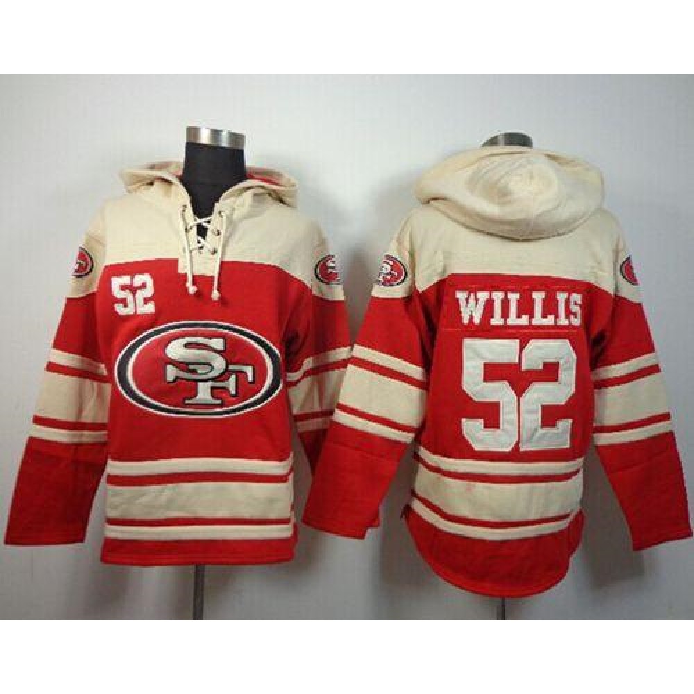 49ers #52 Patrick Willis Red Sawyer Hoodie Sweatshirt NFL Hoodie