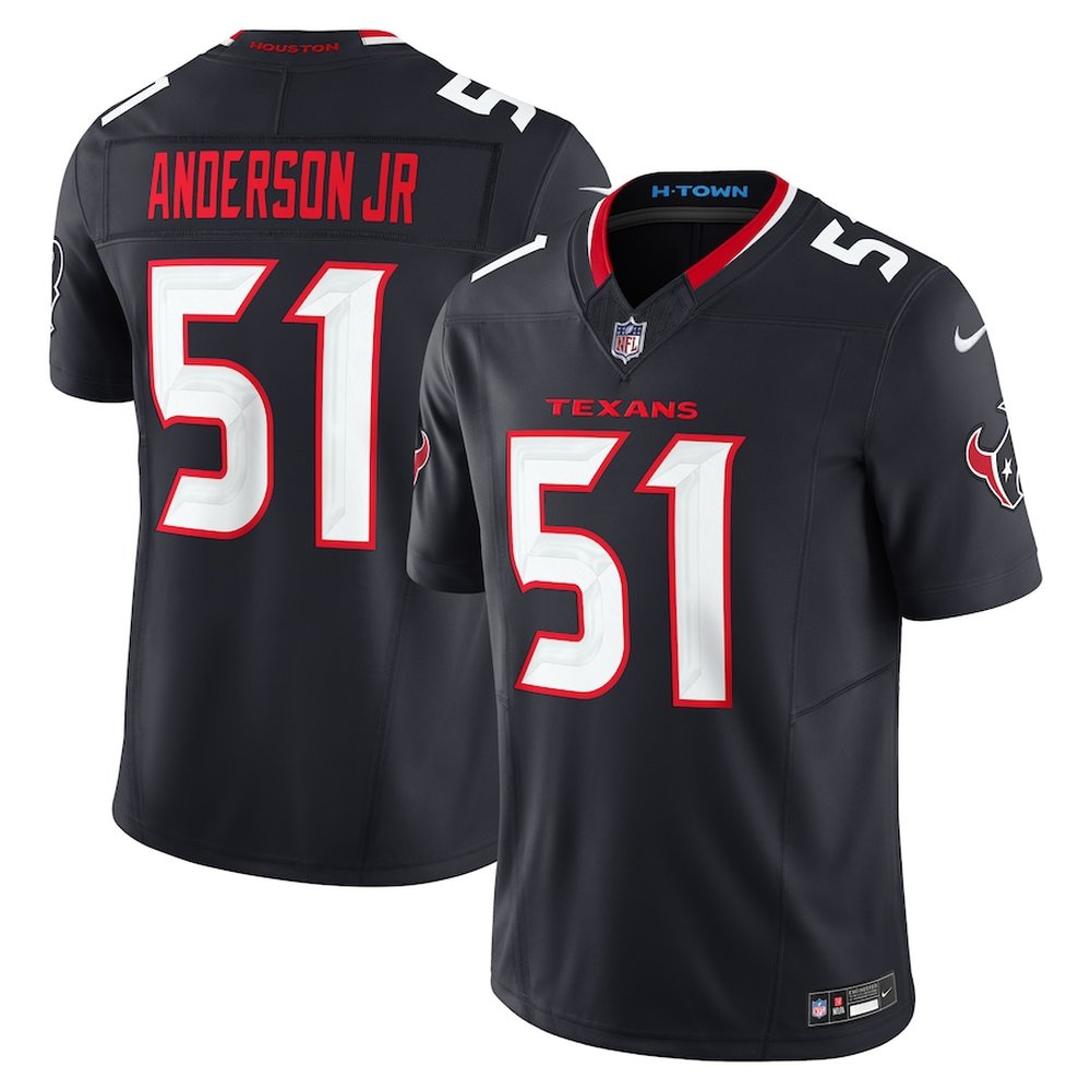 Men'sWill Anderson Jr. Navy Houston Texans #51 Vapor F.U.S.E. Limited Jersey