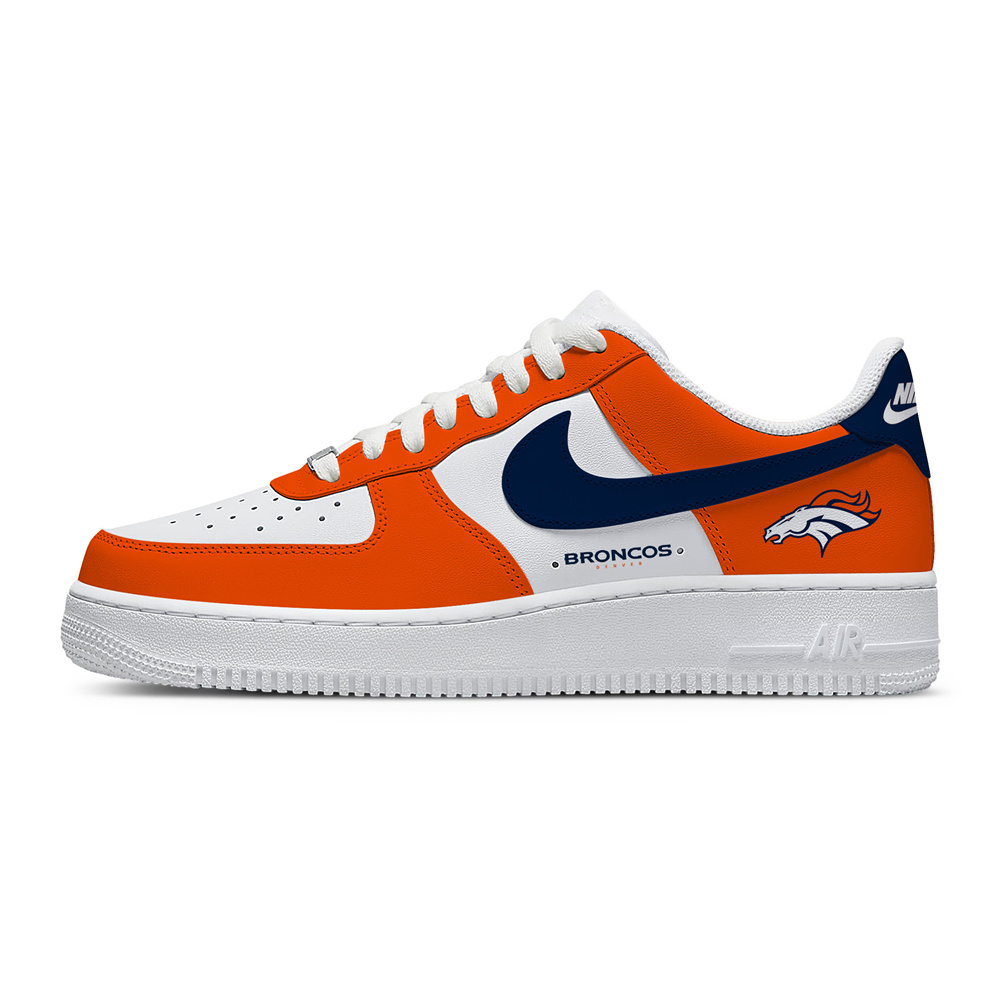 Unisex Nike x NFL Denver Broncos Custom Air Force 1 Low Team Sneakers