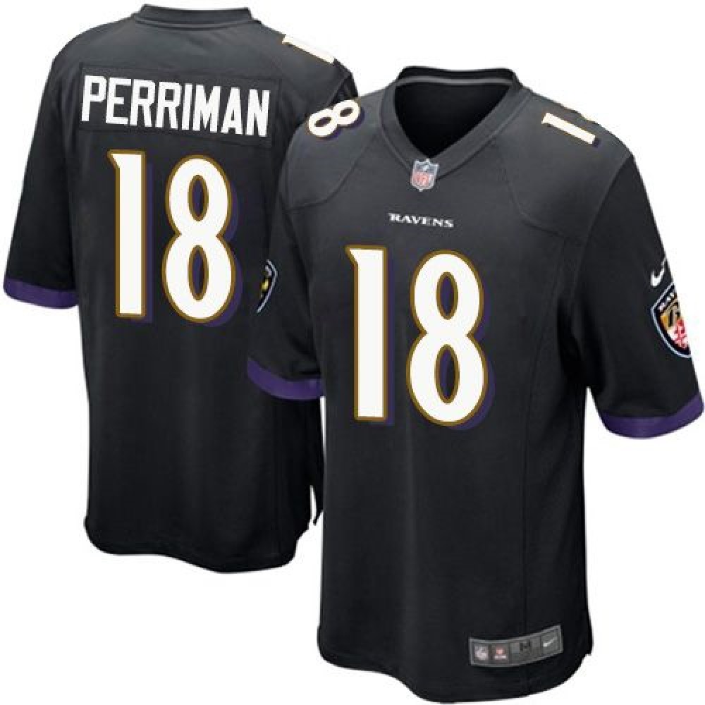 Ravens #18 Breshad Perriman Black Alternate Youth Stitched NFL New Elite Jersey