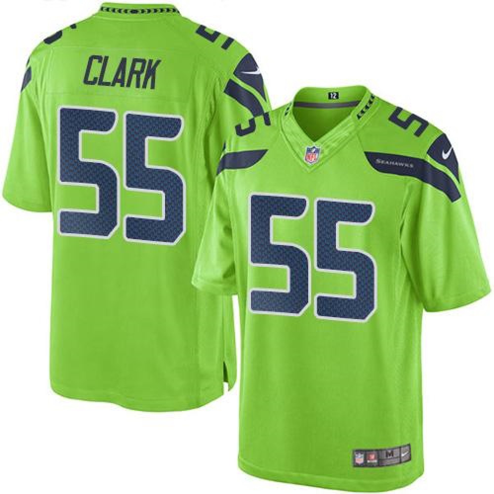 Seahawks #55 Frank Clark Green Men's Stitched NFL Limited Rush Jersey