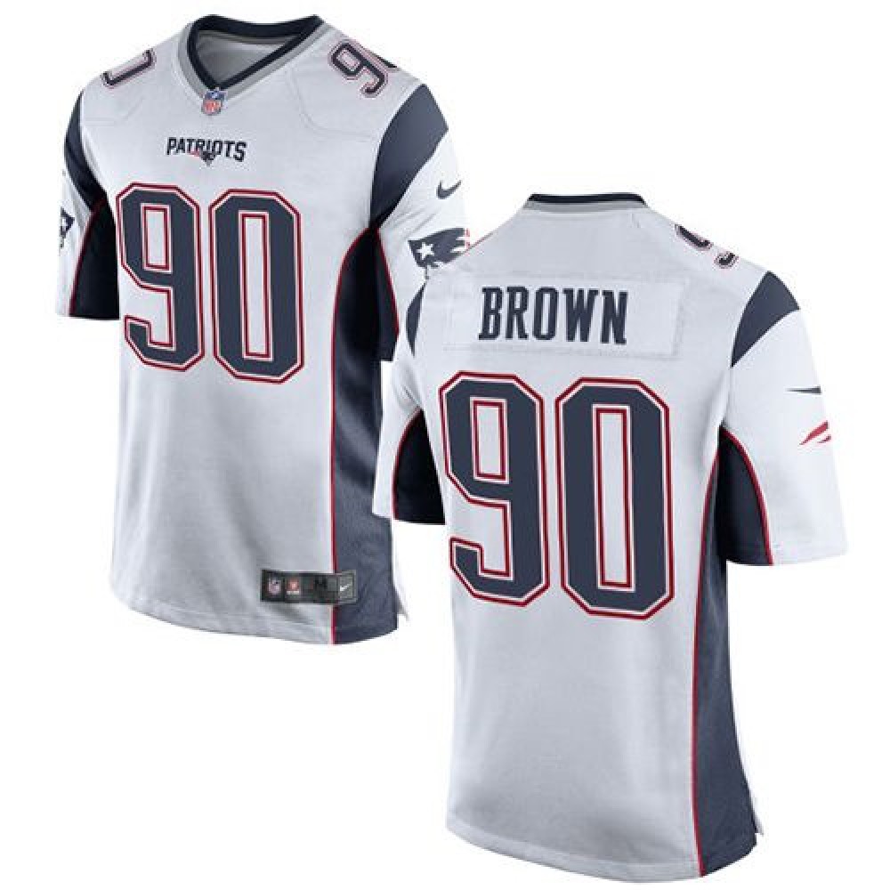 Patriots #90 Malcom Brown White Youth Stitched NFL New Elite Jersey