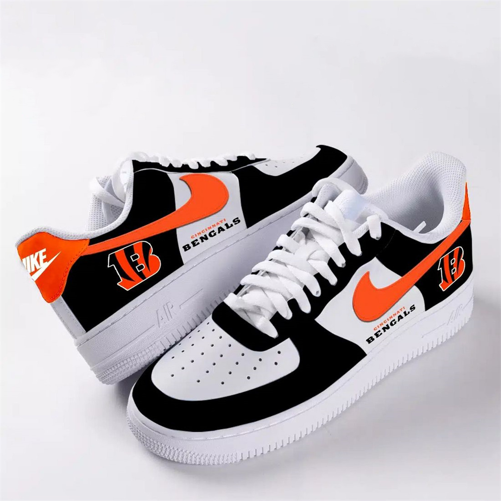 Unisex Nike x NFL Cincinnati Bengals Custom Air Force 1 Low Team Sneakers