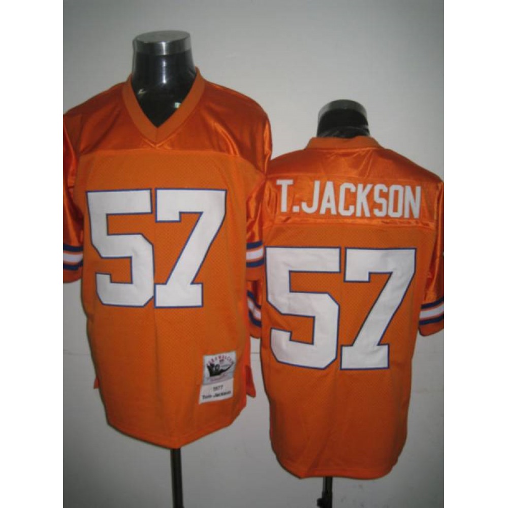 Mitchel & Ness Broncos #57 Tom Jackson Orange Stitched Throwback NFL Jersey
