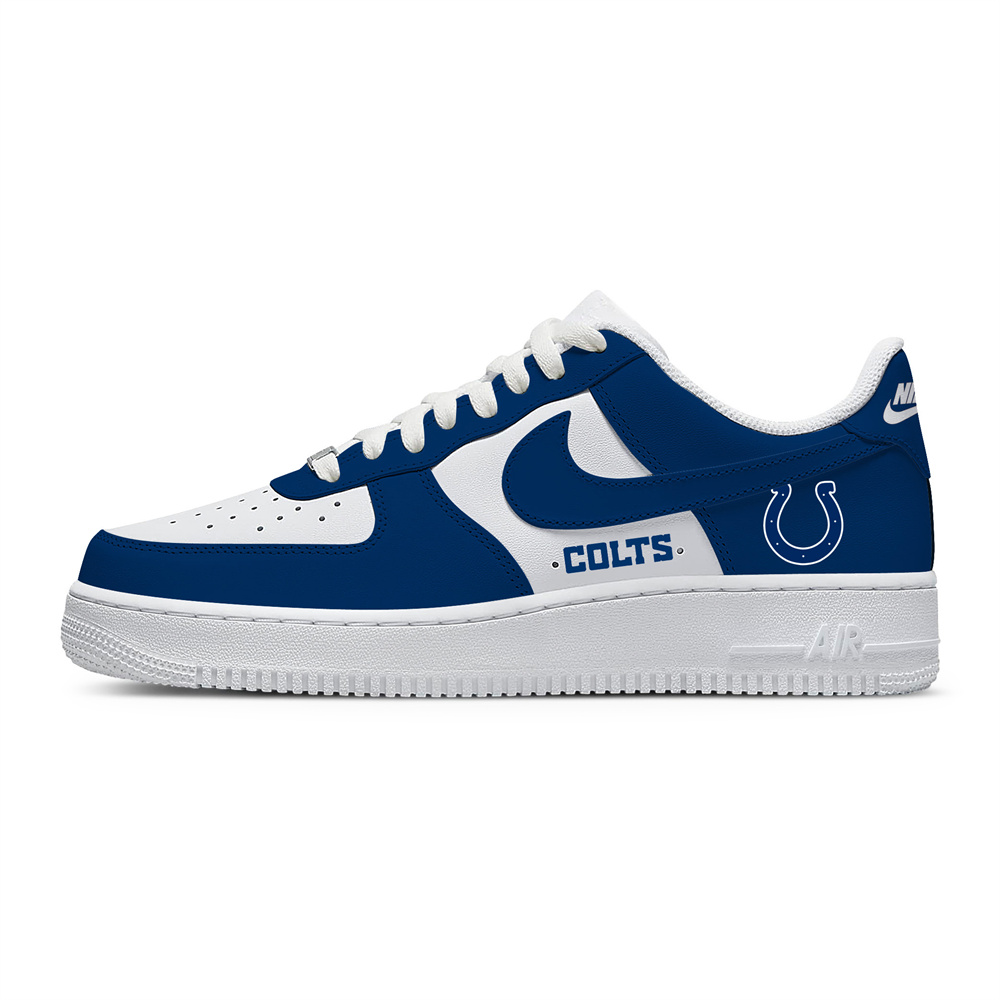 Unisex Nike x NFL Indianapolis Colts Custom Air Force 1 Low Team Sneakers