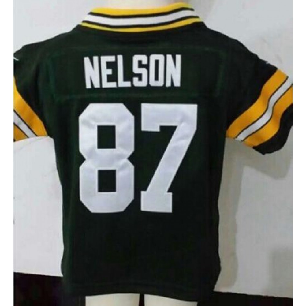 ToddlerPackers #87 Jordy Nelson Green Team Color Stitched NFL Elite Jersey