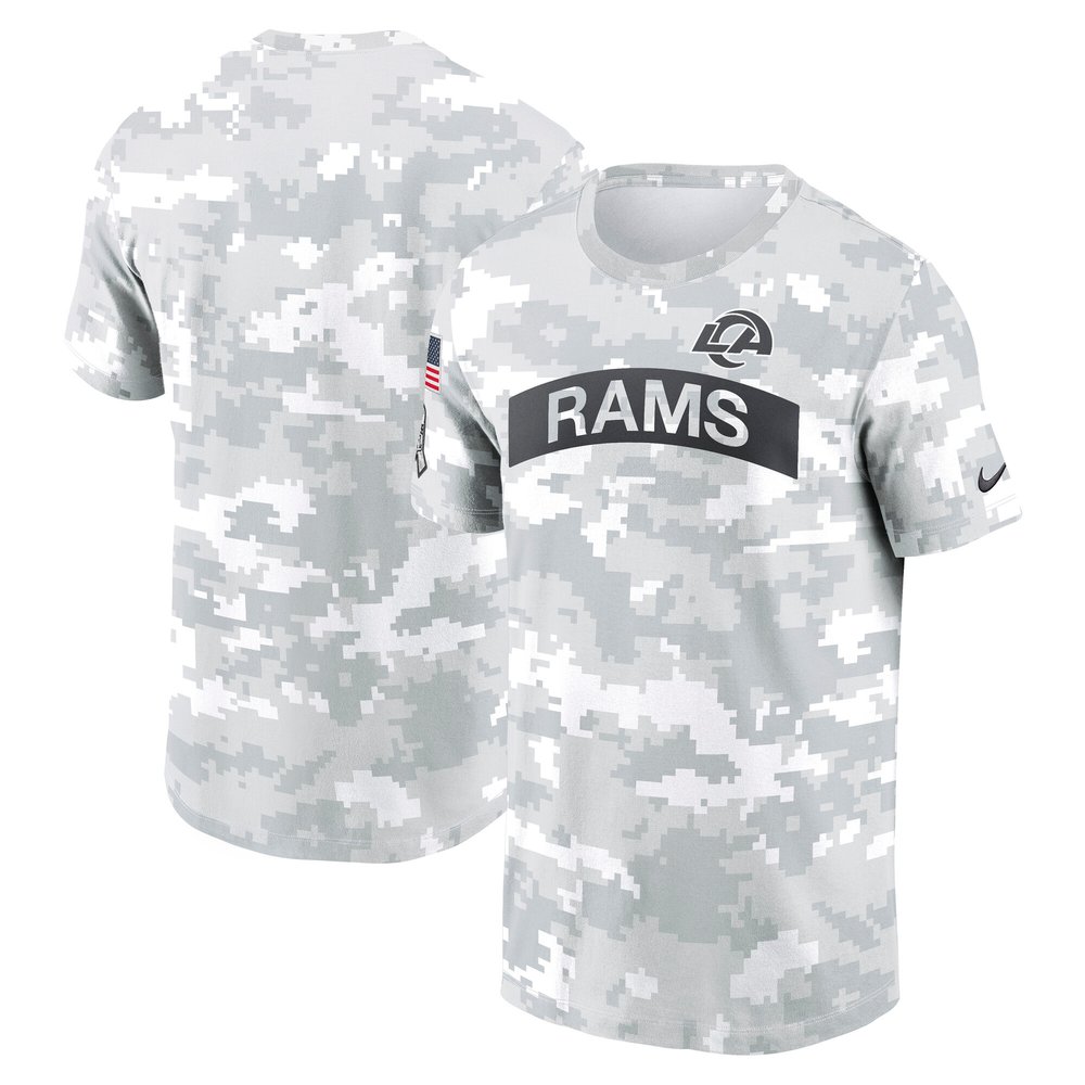 Men's Los Angeles RamsArctic Camo 2024 Salute To Service Performance T-Shirt