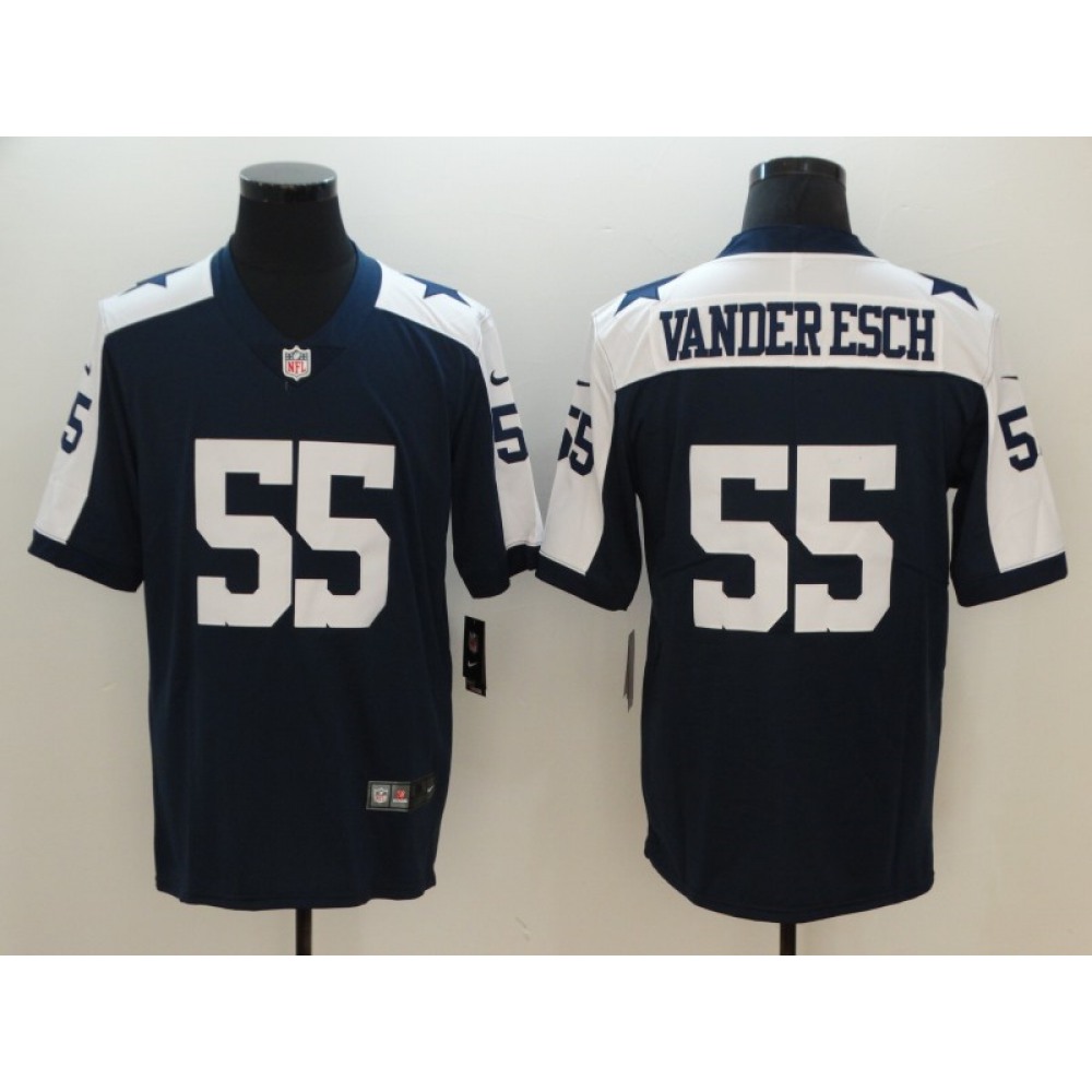 Men's NFL Dallas Cowboys #55 Vander Esch Navy 2018 Draft Vapor Untouchable Limited Stitched Jersey