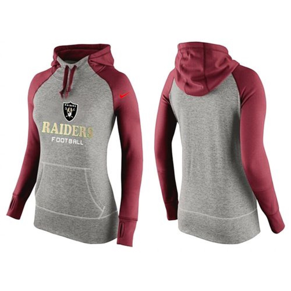 Women'sOakland Raiders Performance Hoodie Grey & Red