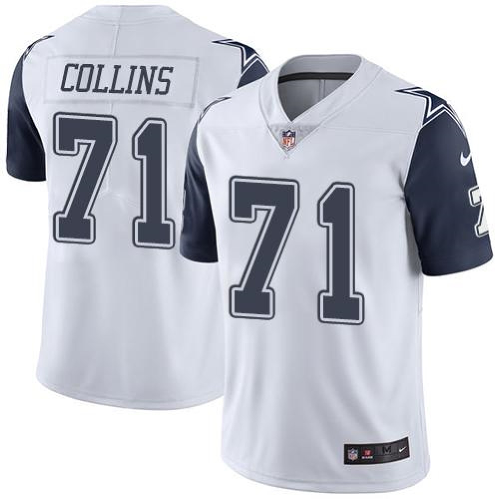 Cowboys #71 La'el Collins White Men's Stitched NFL Limited Rush Jersey